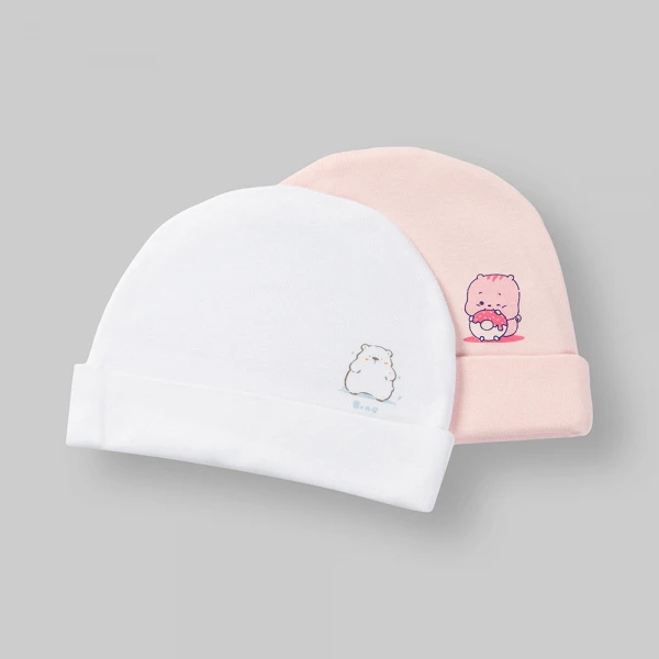 Set 2 nón sơ sinh bé gái Animo HN0226042 (NB,Nhiều màu)