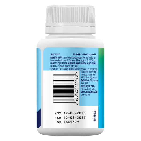 Thực phẩm bảo vệ sức khỏe Ostelin Calcium & Vitamin D3 - 60 viên