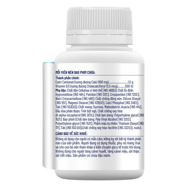 Thực phẩm bảo vệ sức khỏe Ostelin Calcium & Vitamin D3 - 60 viên