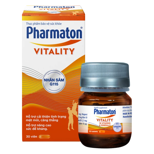 Thực phẩm bảo vệ sức khỏe Pharmaton Vitality (Lọ 30 viên)
