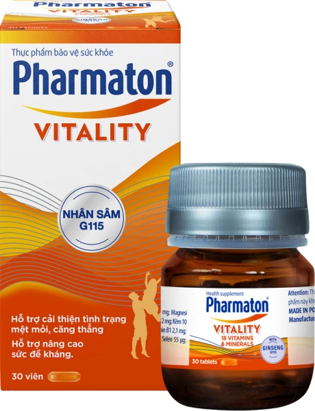 Thực phẩm bảo vệ sức khỏe Pharmaton Vitality (Lọ 30 viên)