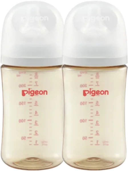 Combo 2 Bình Sữa Pigeon PPSU Softouch Baby-Friendly World 240ml (M)