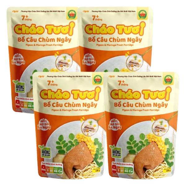 Cháo tươi Cây Thị bồ câu chùm ngây