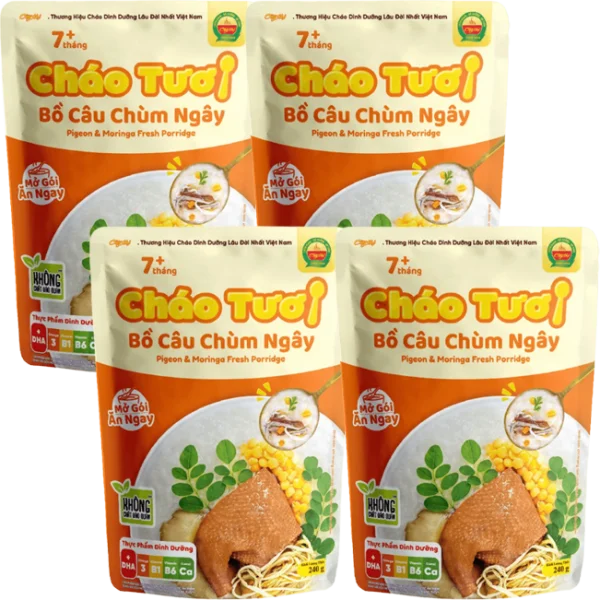 Cháo tươi Cây Thị bồ câu chùm ngây