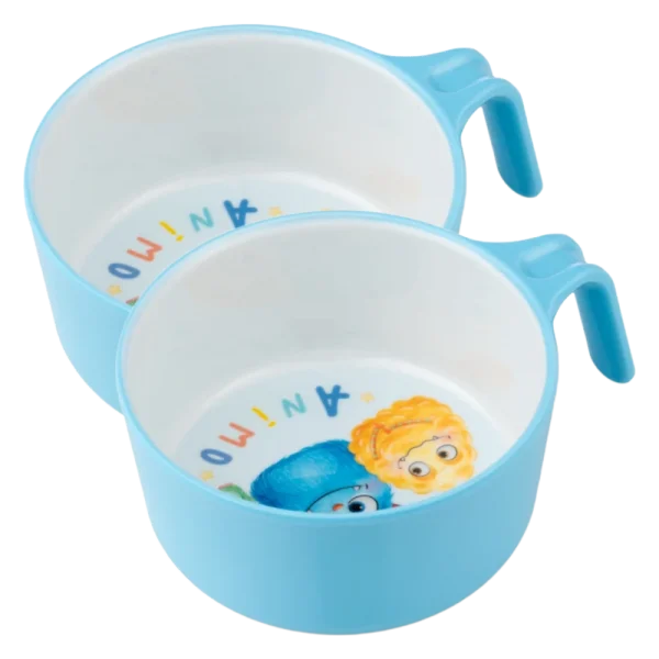 Combo 2 Bát ăn dặm melamine cao cấp Animo (S1302, 1 tay cầm, monster party)