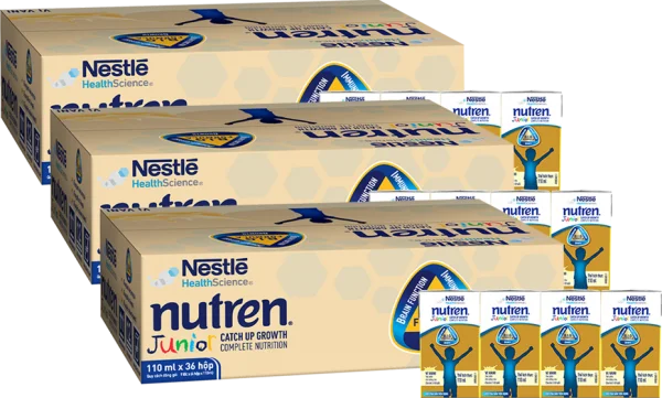 3 Thùng Thực phẩm dinh dưỡng y học Nutren Junior 110ml (1 -10 tuổi) (Lốc 4 hộp)