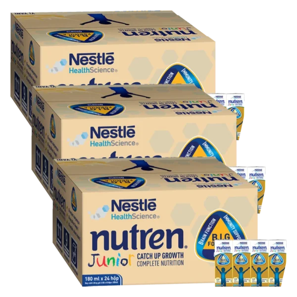Quà tặng khi mua Combo 3 lốc Thực phẩm dinh dưỡng y học Nutren Junior 180ml (1 -10 tuổi) (Lốc 4 hộp)