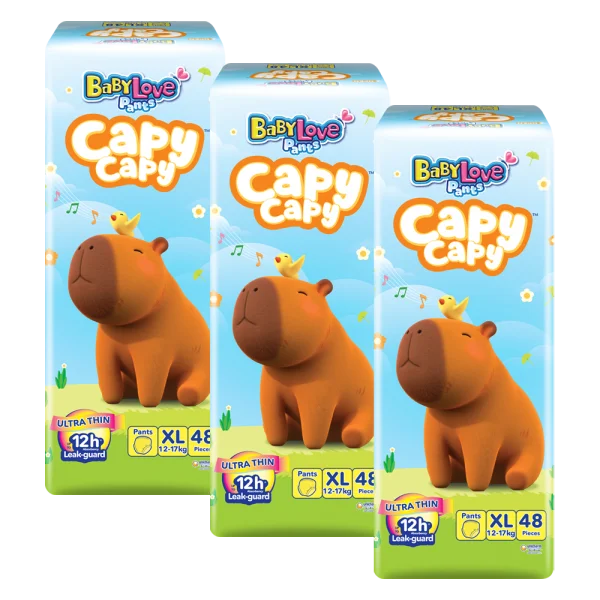 Combo 3 Tã quần Babylove Capy Capy XL48 Miếng