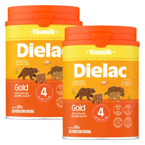 Combo 2 Sữa bột Dielac Gold 4 HT 850g