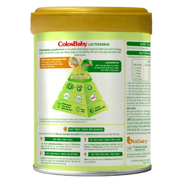 SPDD công thức ColosBaby Lactoferrin 0+ 400g (0 - 12 tháng)