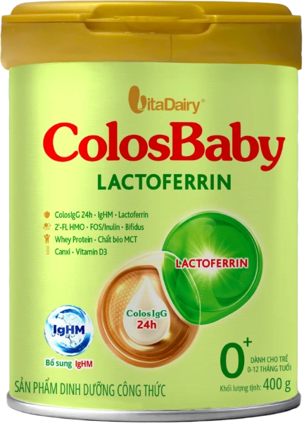 SPDD công thức ColosBaby Lactoferrin 0+ 400g (0 - 12 tháng)