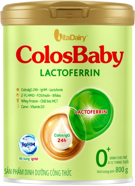 SPDD công thức ColosBaby Lactoferrin 0+ 800g (0 - 12 tháng)