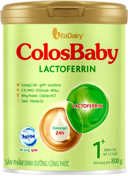 SPDD công thức ColosBaby Lactoferrin 1+ 800g ( 1 - 2 tuổi)