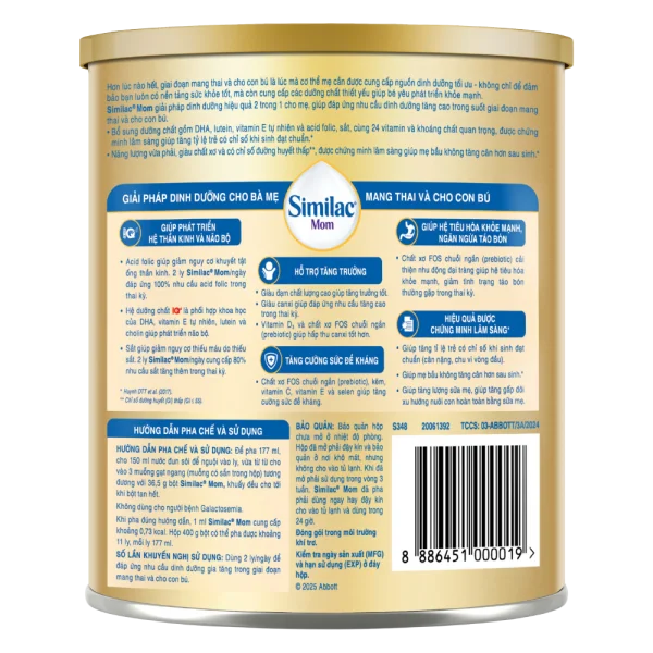 Similac Mom Hương Vani, 400g *Giao bao bì ngẫu nhiên