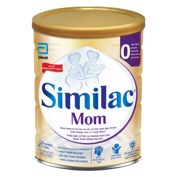 Combo 4 lon Sữa bầu Similac Mom 900g hương Vani