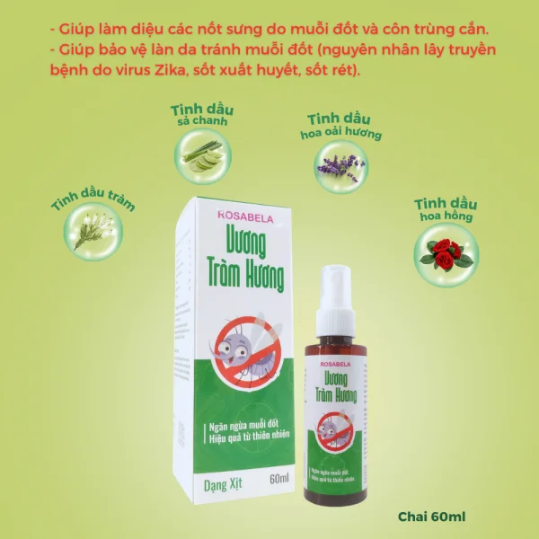 Chai xịt chống muỗi Vương Tràm Hương 60ml *Giao bao bì ngẫu nhiên