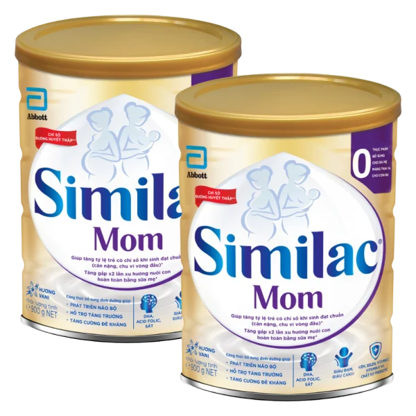 Combo 2 lon Sữa bầu Similac Mom 900g hương Vani *Giao bao b&igrave; ngẫu nhi&ecirc;n