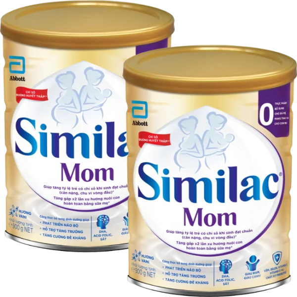 Combo 2 lon Sữa bầu Similac Mom 900g hương Vani *Giao bao bì ngẫu nhiên