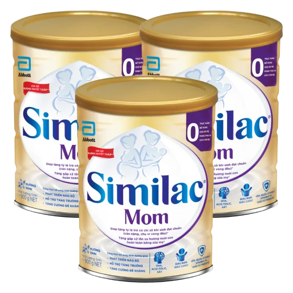 Combo 3 lon Sữa bầu Similac Mom 900g hương Vani *Giao bao bì ngẫu nhiên