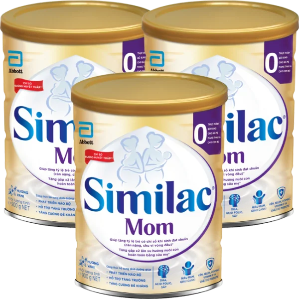 Combo 3 lon Sữa bầu Similac Mom 900g hương Vani *Giao bao bì ngẫu nhiên