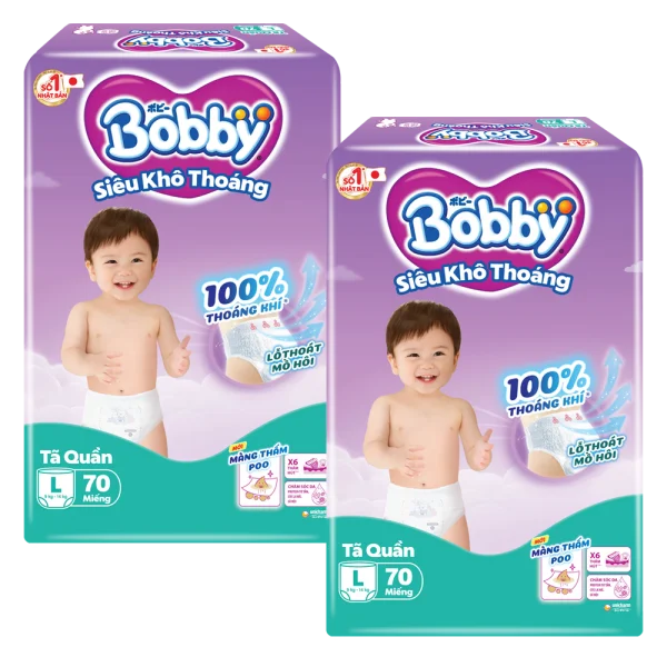 Combo 2 T&atilde; quần Bobby size L, 70 miếng *giao bao b&igrave; ngẫu nhi&ecirc;n