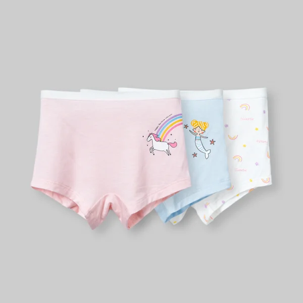 Bộ 3 quần lót bé gái đùi Animo ST0525040 (1-4Y,Nhiều màu,TT02) *giao hoạ tiết ngẫu nhiên