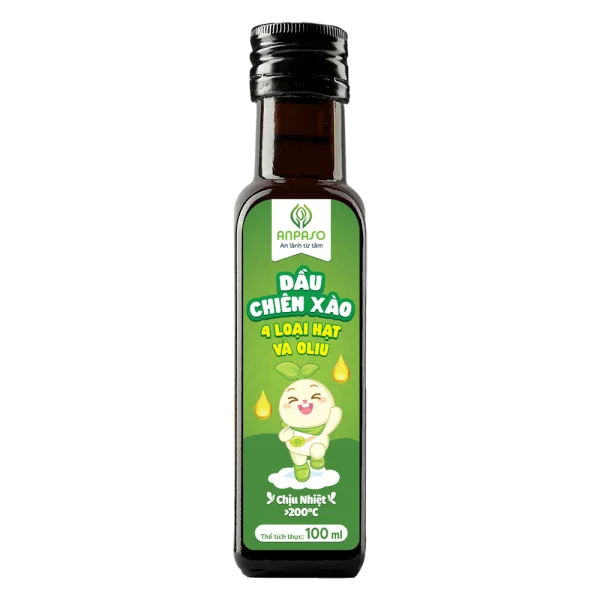 Dầu chiên xào 4 loại hạt và oliu Anpaso 100ml