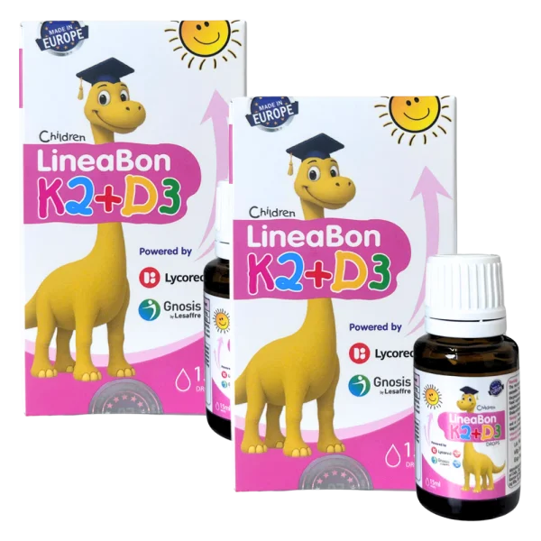 Combo 2 Thực phẩm bảo vệ sức khỏe Lineabon K2+D3 15ml *Giao bao bì ngẫu nhiên