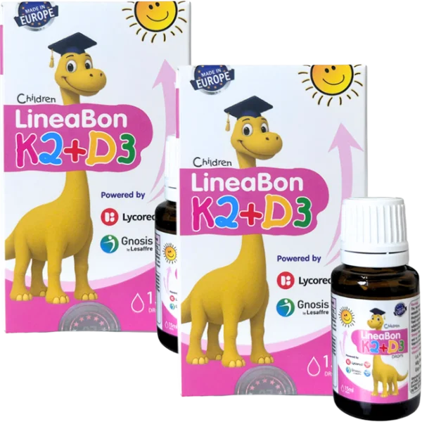 Combo 2 Thực phẩm bảo vệ sức khỏe Lineabon K2+D3 15ml *Giao bao bì ngẫu nhiên
