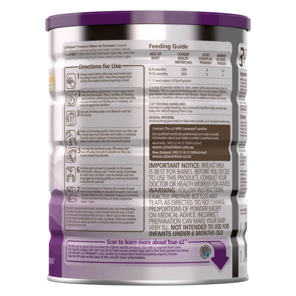 Sữa a2 Platinum Premium Infant Formula số 2 900g (6-12 tháng)