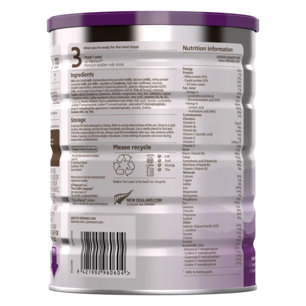 Sữa a2 Platinum Premium Infant Formula số 2 900g (6-12 tháng)