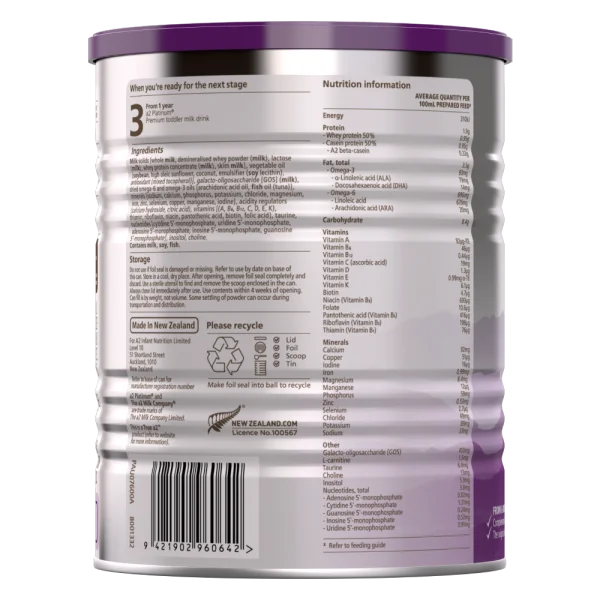 Sữa a2 Platinum Premium Infant Formula số 2 400g (6-12 tháng)