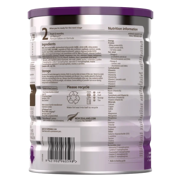 Sữa a2 Platinum Premium Infant Formula số 1 900g (0-6 tháng)
