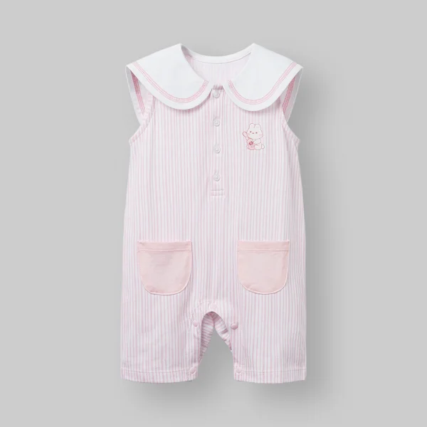 Bodysuit bé gái đùi Animo VD0126006 (0-12M,Hồng nhạt,NN07)