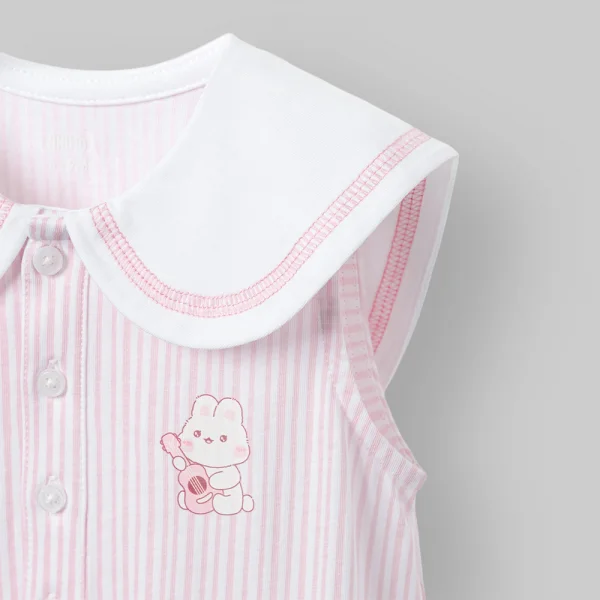 Bodysuit bé gái đùi Animo VD0126006 (0-12M,Hồng nhạt,NN07)