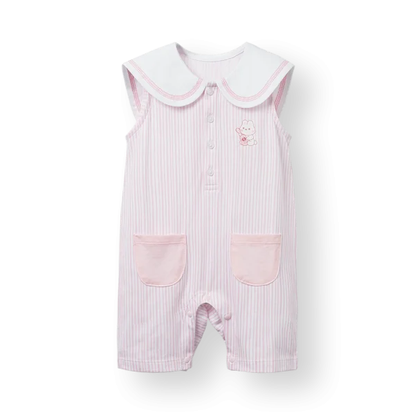 Bodysuit bé gái đùi Animo VD0126006 (0-12M,Hồng nhạt,NN07)