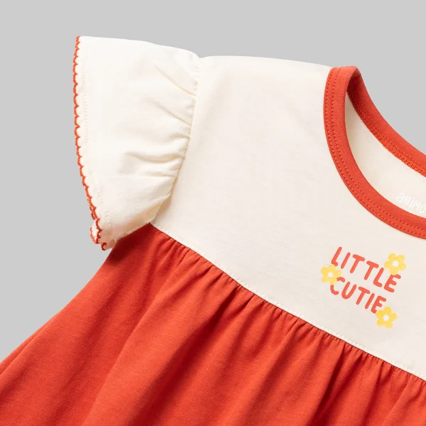Đầm bé gái Animo Easy LU0326015 (1Y-4Y,Kem-đỏ,DD01)