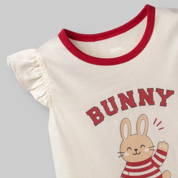 Đầm bé gái Animo Easy LU0426045 (1Y-4Y,Kem-đỏ,TT02)