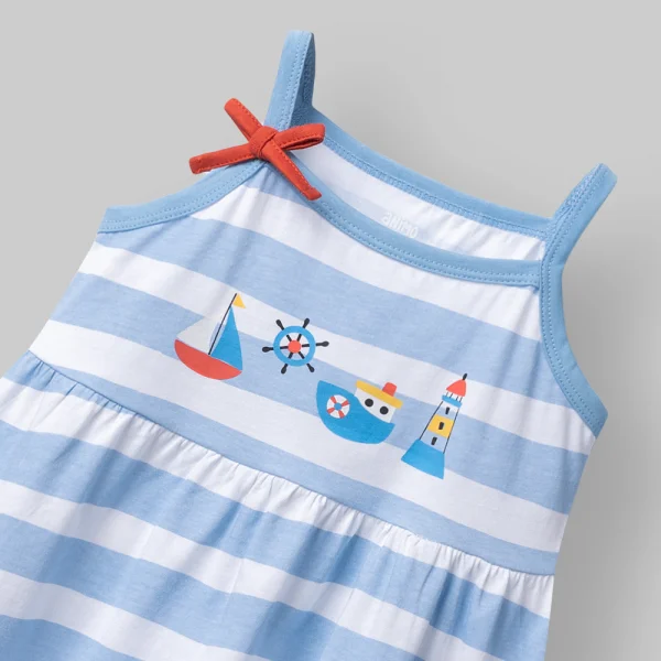Đầm dây bé gái Animo Easy TX0326019 (1Y-4Y,Trắng-Dương,TT16)