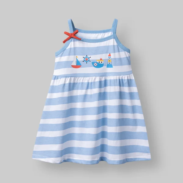 Đầm dây bé gái Animo Easy TX0326019 (1Y-4Y,Trắng-Dương,TT16)