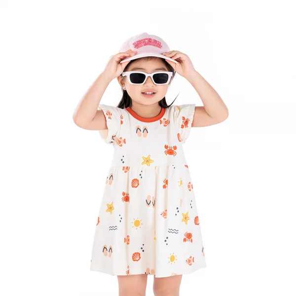 Đầm bé gái Animo Easy TX0326021 (1Y-4Y,Kem,TT03)