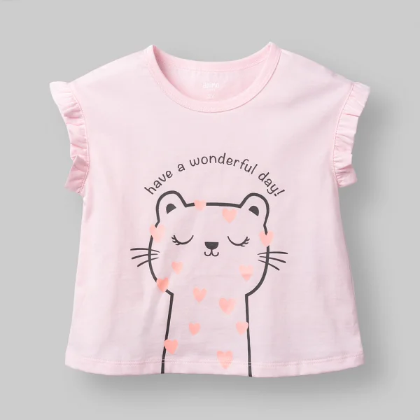 Bộ bé gái ngắn Animo Easy LU0326011 (1Y-4Y,Hồng,TT02)