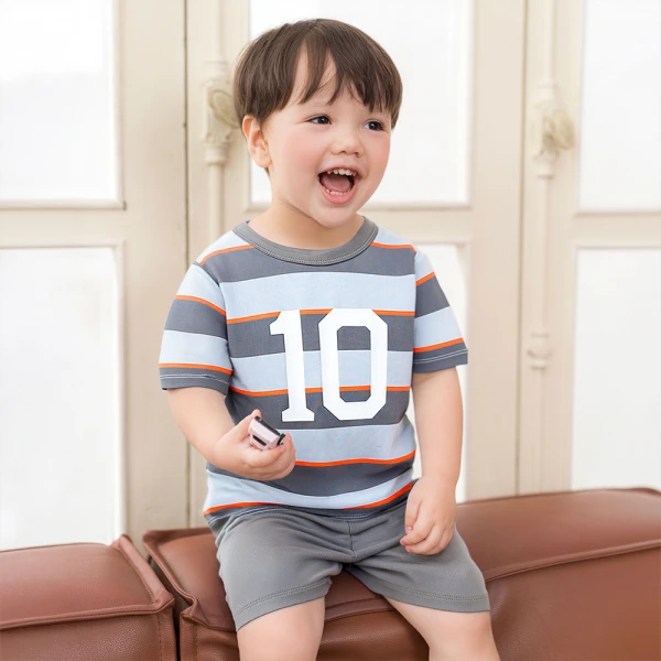 Bộ bé trai ngắn Animo Easy HN0426033 (1-4Y,Xám)
