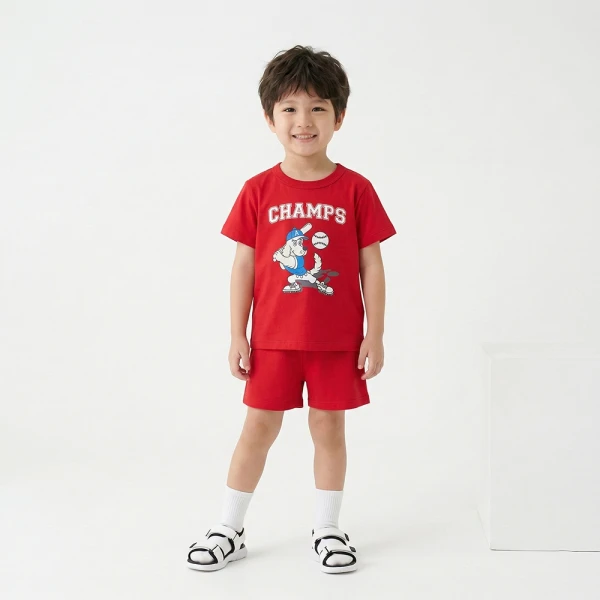 Bộ bé trai ngắn Animo Easy HN0426029 (1-4Y,Đỏ)