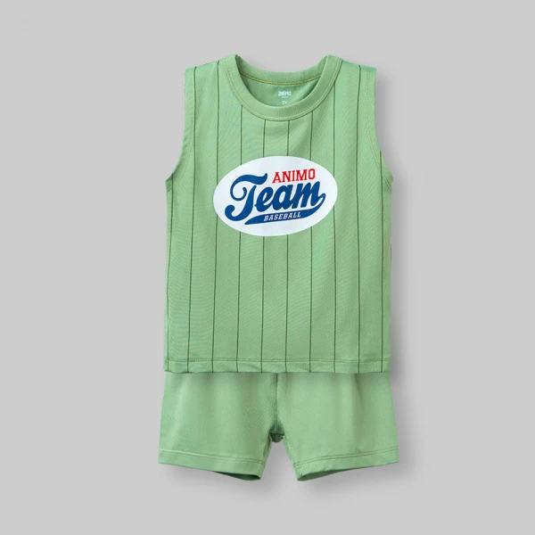 Bộ sát nách bé trai ngắn Animo Easy HN0426026 (1-4Y,Lá)