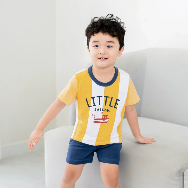 Bộ bé trai ngắn Animo Easy HN0526027 (1-4Y Vàng-dương)