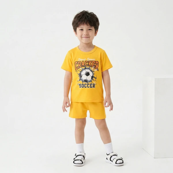 Bộ bé trai ngắn Animo Easy HN0426039 (1-4Y,Vàng)