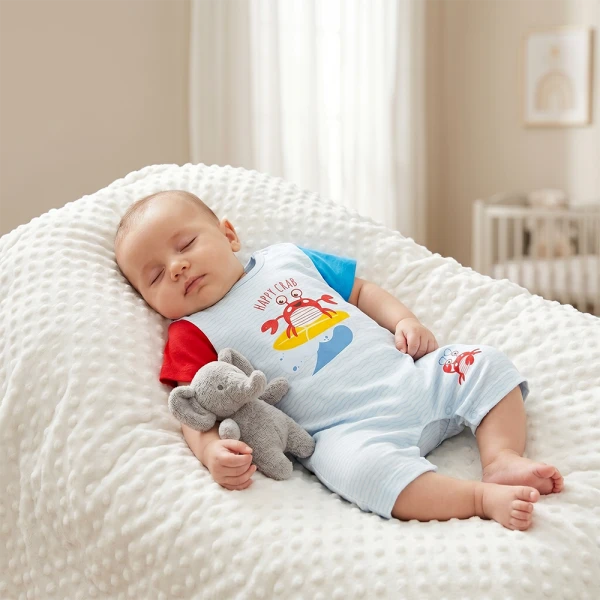 Bodysuit bé trai đùi Animo Ocean Friends VD0226001 (0-12M,Xanh nhạt)
