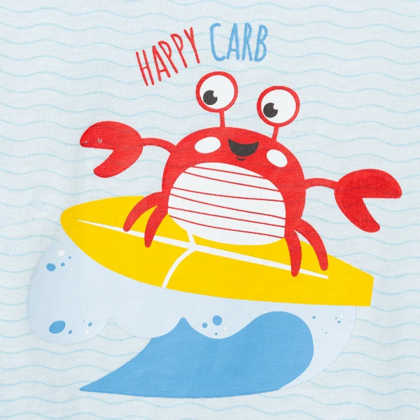 Bodysuit bé trai đùi Animo Ocean Friends VD0226001 (0-12M,Xanh nhạt)