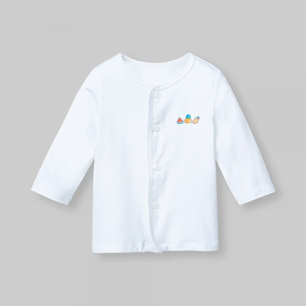 Set 2 áo sơ sinh cài giữa tay dài Animo Easy HN0126054 (NB-9M,Trắng)
